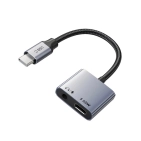 Перехідник Cabletime CPA1G USB-C 3.5 мм PD60W Black
