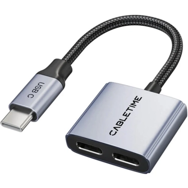 Cabletime CPA2G - перехідник USB-C на 2x USB-C PD60W