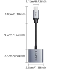 Cabletime CPA2G - перехідник USB-C на 2x USB-C PD60W