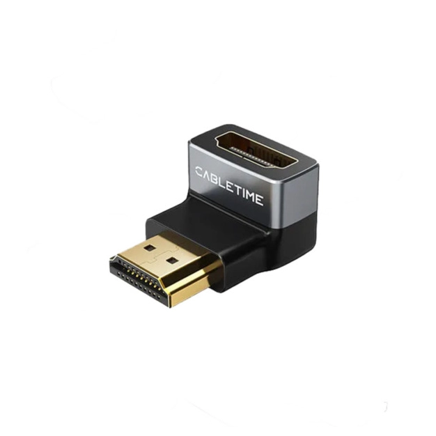 Cabletime CP41G - HDMI перехідник 90 °, 8K60Hz, 4K120Hz