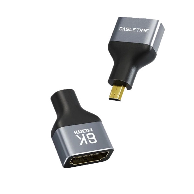 Cabletime CP46G - Micro HDMI перехідник 8K 60Hz