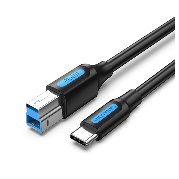 Кабель Vention CQVBF USB-C – USB-B 1 м Black