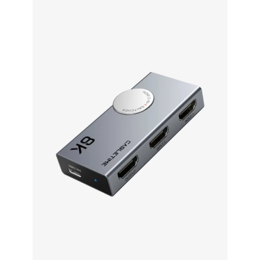 Світч Cabletime CP33G HDMI 2.0, 4K 60Hz сірий
