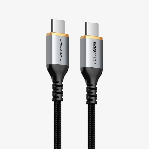 Cabletime CU03L 1 м - USB-C кабель 100W Black