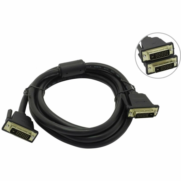 Кабель Vention EAABI DVI-D 24+1 Dual Link 3 м Black