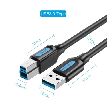 Vention COOBH USB 3.0 AB 2 м - кабель для принтера