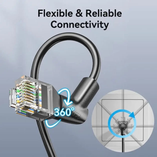 Патч-корд Vention IBSBH Cat6A UTP 2 м Black 10 Гбіт/с