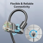 Vention IBSBJ 5 м - патч-корд CAT6A UTP Black 10 Гбіт/с