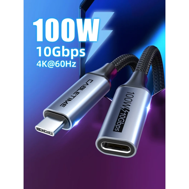 Кабель Cabletime CU21E USB-C 0,5 м PD100W Black