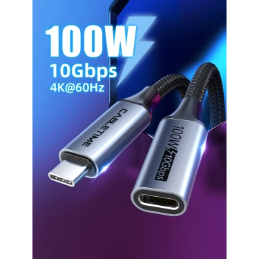 Кабель Cabletime CU21E USB-C 0,5 м PD100W Black