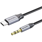 Кабель Cabletime CF16H USB-C – 3.5 мм, 1 м Black