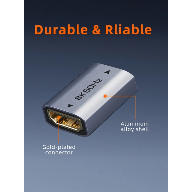 Перехідник Cabletime CP46U HDMI F/F 0,1 м, чорний