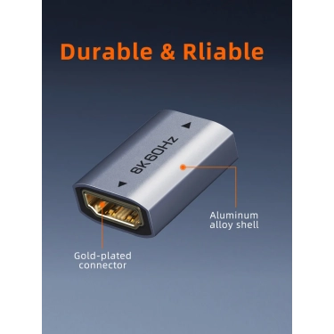 Перехідник Cabletime CP46U HDMI F/F 0,1 м, чорний