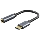 Cabletime CPA6G USB-C - 3.5 мм, 0.15 м, Black
