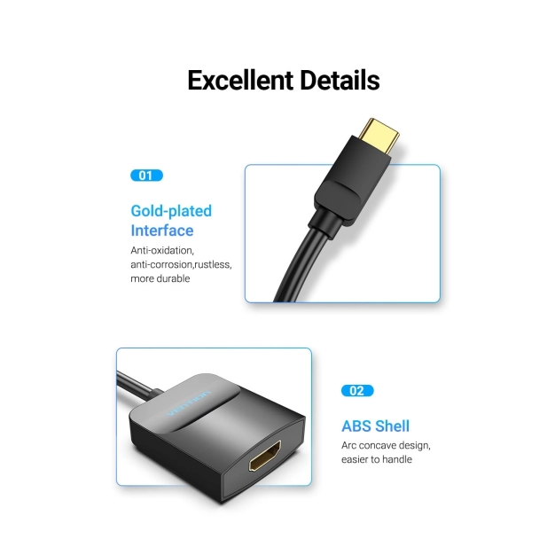 Vention TDCBB Type-C HDMI 4K@30Hz - перехідник