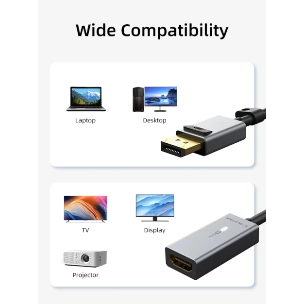 Cabletime CP21A - перехідник DisplayPort HDMI 4K 60Hz