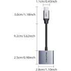 Перехідник Cabletime CPA1G USB-C 3.5 мм PD60W Black