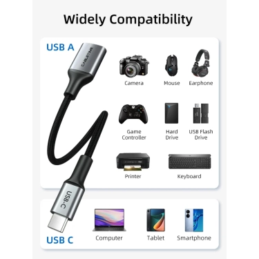 Cabletime CP62G USB-C – USB-A 0,5 м, 10 Гбіт/с