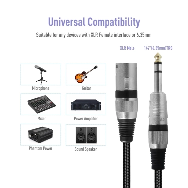 Cabletime CF41H - XLR Female - Jack 6.35 мм, 1 м