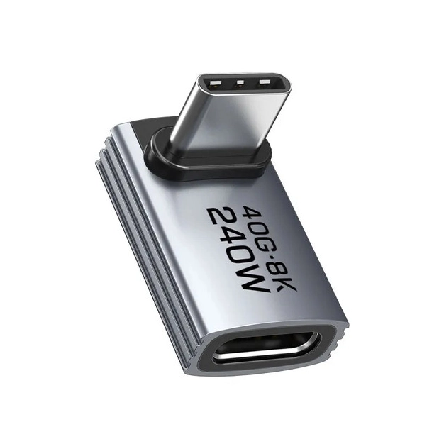 Перехідник Cabletime CP84G USB 4.0 Type-C Silver 0,1 м