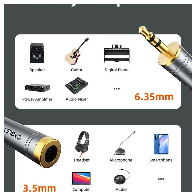 Cabletime CPA4G - перехідник 3,5 мм на 6,35 мм
