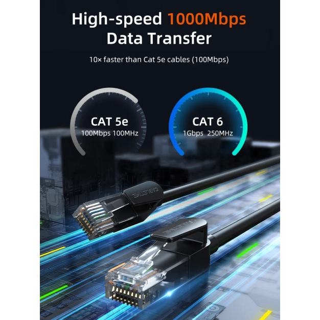 Патч-корд Cabletime CN60J CAT6 UTP 1,5 м чорний