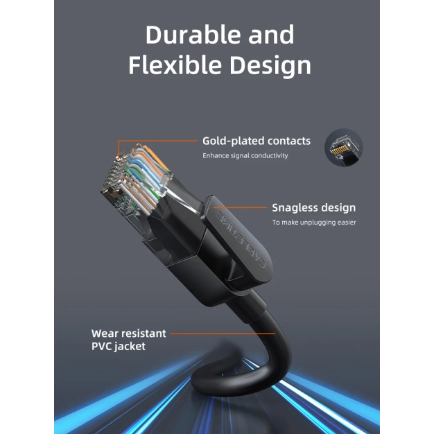 Патч-корд Cabletime CN60J CAT6 UTP 1,5 м чорний