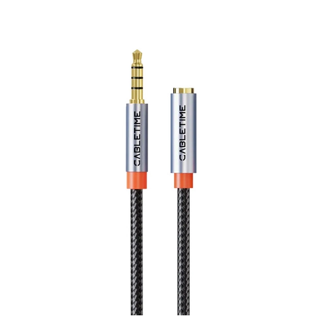 Аудіокабель Cabletime CF19H 3.5 мм TRRS 1 м Black