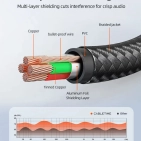 Аудіокабель Cabletime CF19H 3.5 мм TRRS 1 м Black
