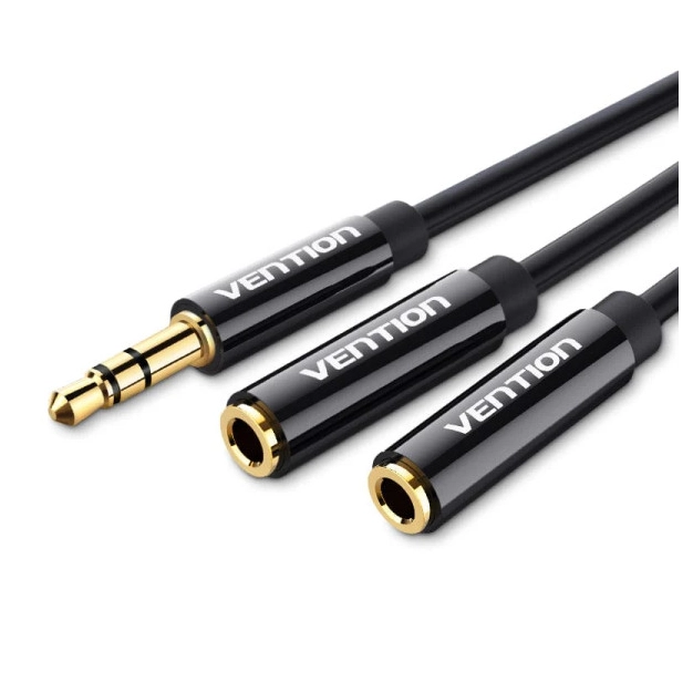 Кабель Vention BBSBY 3.5 мм – 2x3.5 мм F, 0.3 м
