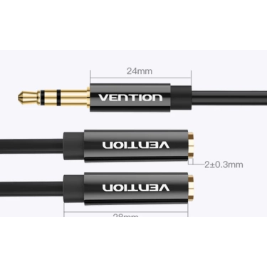 Кабель Vention BBSBY 3.5 мм – 2x3.5 мм F, 0.3 м