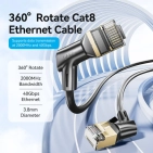 Патч-Корд Vention IKLBF Cat8 1 м Black, 360°
