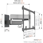 Vogel's TVM 5855 - кронштейн для ТВ 55-100", чорний