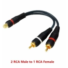 RCA Y-розгалужувач 1 Male – 2 Female 0,2 м темно-синій