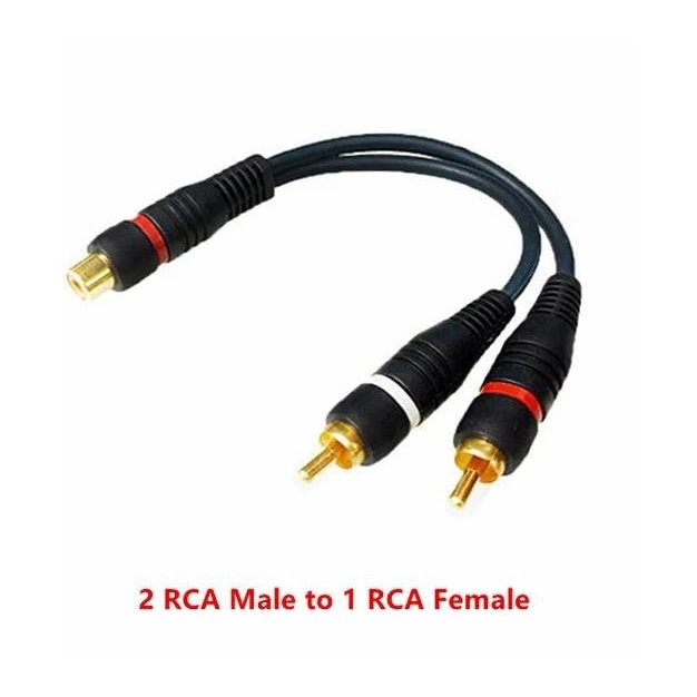 RCA Y-розгалужувач 1 Male – 2 Female 0,2 м темно-синій