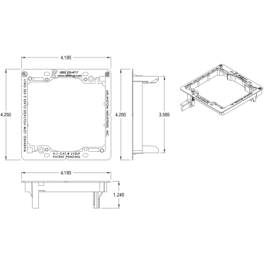 Монтажна рамка Arlington LV2LP 2-Gang біла
