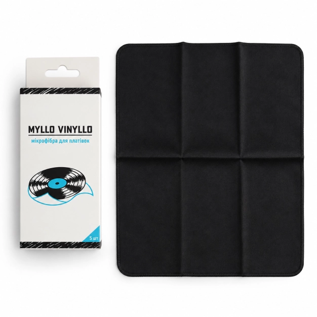 Серветки Myllo Vinyllo Cleaning Cloth 5 шт. чорні