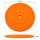 Захисний сліпмат для центральної етикетки вінілової пластинки Myllo Vinyllo силіконовий помаранчевий