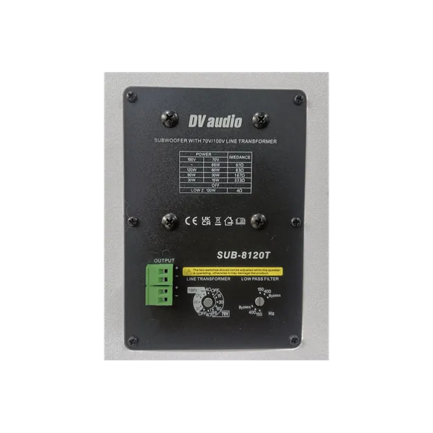 Пасивний сабвуфер DV audio SUB-8120TW, 120 Вт
