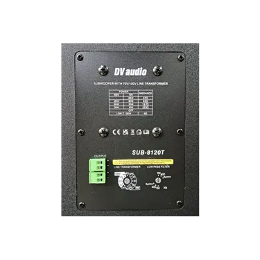 Пасивний сабвуфер DV audio SUB-8120TB, 120 Вт