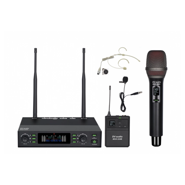 Радіосистема DV audio MGX-224HB, ручний і поясний передавачі