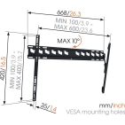 Настінний кронштейн Vogel's для LED MA4010 Black
