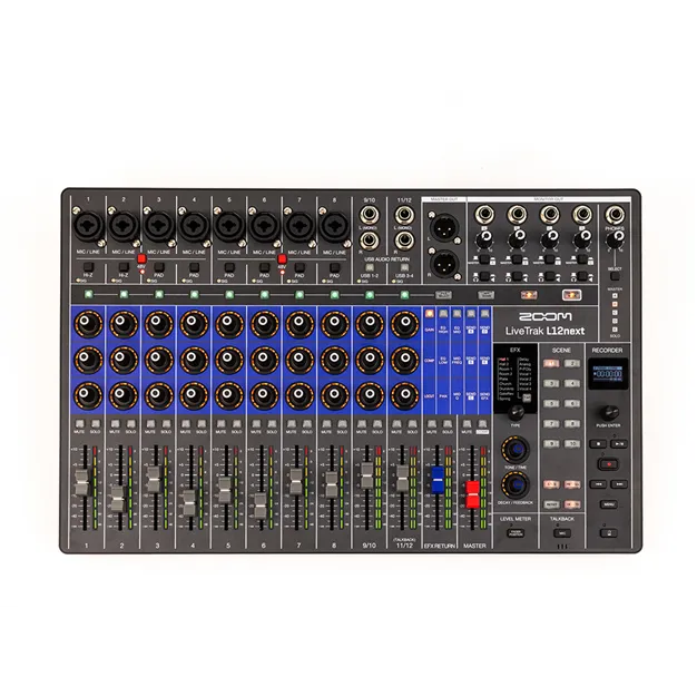 Zoom LiveTrak L12next — вигляд зверху