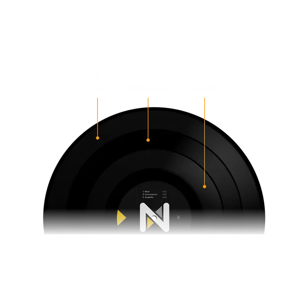 Reloop Algoriddim djay Control Vinyl 12 — зони керування Neural Mix