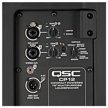 QSC CP12 — роз’єми та підключення