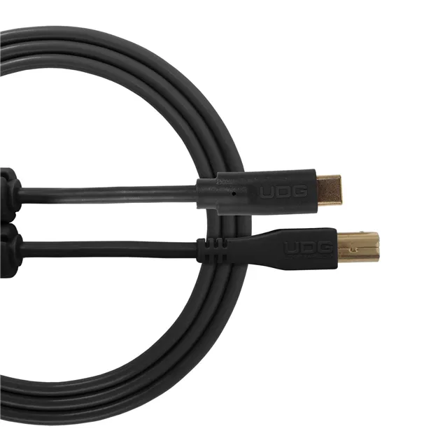 USB-кабель UDG Ultimate USB 2.0 C-B Black 1,5 м U96001BL — загальний вигляд