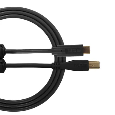 USB-кабель UDG Ultimate USB 2.0 C-B Black 1,5 м U96001BL — загальний вигляд
