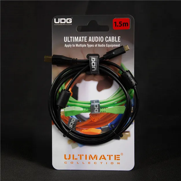 USB-кабель UDG Ultimate USB 2.0 C-B Black 1,5 м U96001BL — фірмове пакування