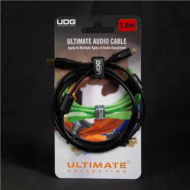 USB-кабель UDG Ultimate USB 2.0 C-B Black 1,5 м U96001BL — фірмове пакування