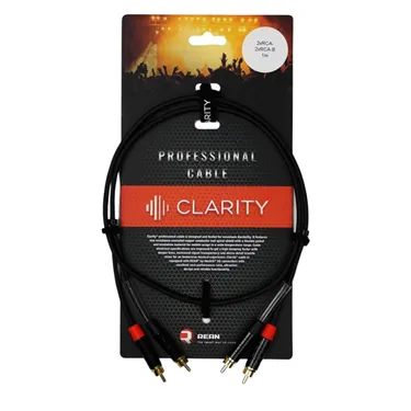 Аудіокабель Clarity 2xRCA-2xRCA-B/1m — загальний вигляд